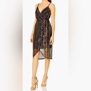 ❤️‍🔥SOLD❤️‍🔥Betsey Johnson Women's Multicolored-Sequin Wrap Dress
